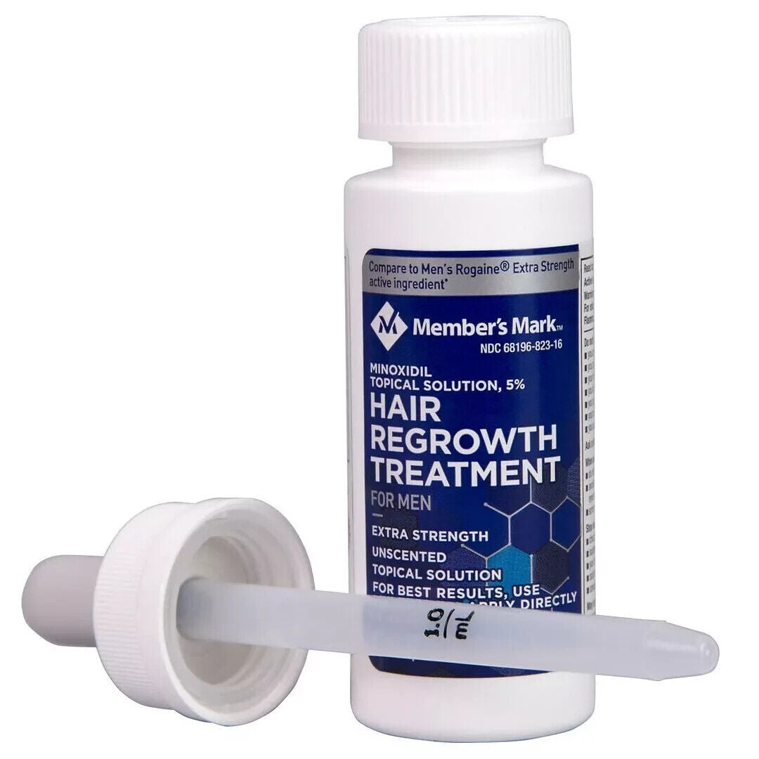 5% MINOXIDIL Topical Hair Growth Liquid- Members Mark * 1-12 MONTH SUPPLY* 12/2026+
