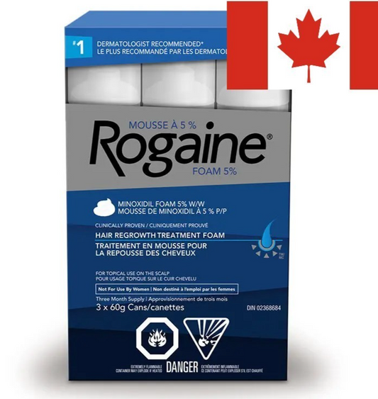 5% MINOXIDIL Hair Growth Foam- ROGAINE  * 3 MONTH SUPPLY* (expiery-06/2026+)