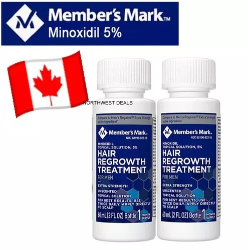 Members Mark 5% Minoxidil Topical Solution – 1–12 Month Supply (Canada) - NORTHWEST DEALS