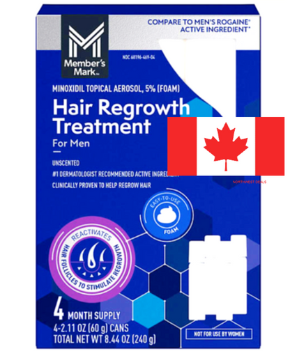 Member's Mark 5% Minoxidil Foam (Kirkland Equivalent)