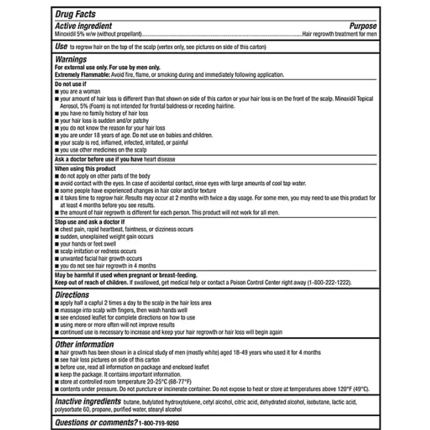 Members Mark 5% Minoxidil Foam – 1–4 Month Supply (Canada) - NORTHWEST DEALS