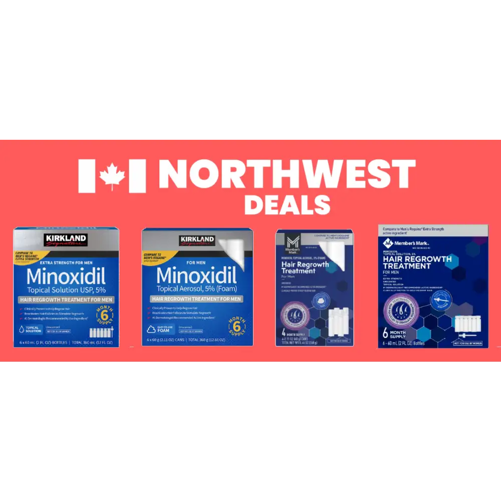 Kirkland Signature+ Members mark 5 percent minoxidil foam and liquid.
