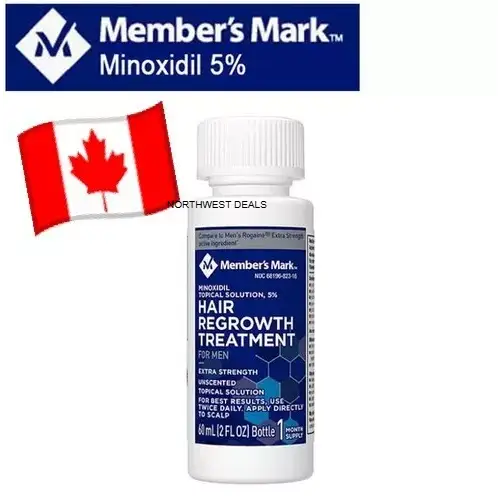 Members Mark 5% Minoxidil Topical Solution – 1–12 Month Supply (Canada) - NORTHWEST DEALS