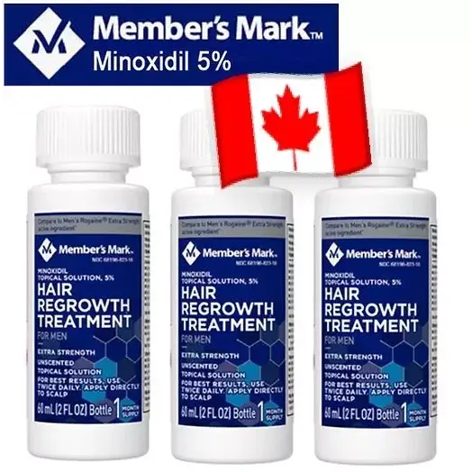 Members Mark 5% Minoxidil Topical Solution – 1–12 Month Supply (Canada) - NORTHWEST DEALS