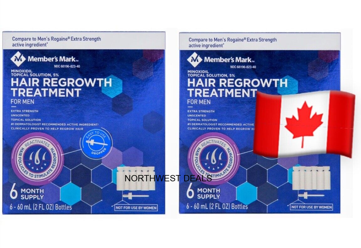Members Mark 5% Minoxidil Topical Solution – 1–12 Month Supply (Canada) - NORTHWEST DEALS